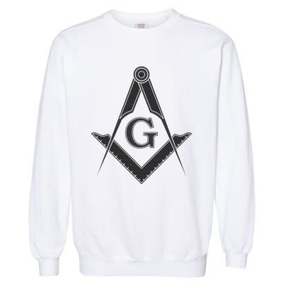 Black Freemason Square And Compass Master Mason Garment-Dyed Sweatshirt