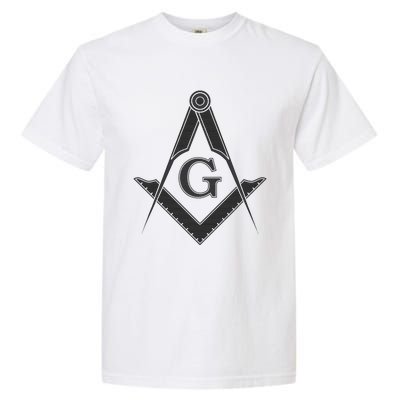 Black Freemason Square And Compass Master Mason Garment-Dyed Heavyweight T-Shirt