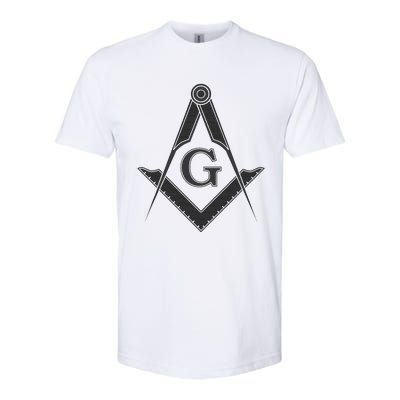 Black Freemason Square And Compass Master Mason Softstyle® CVC T-Shirt