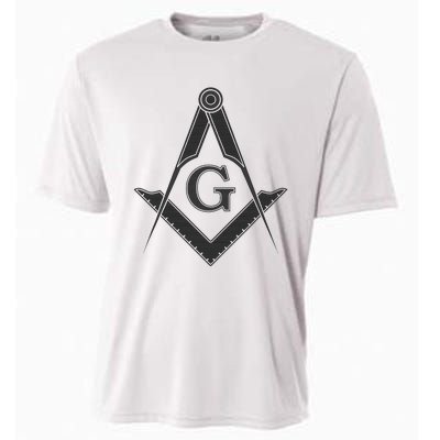 Black Freemason Square And Compass Master Mason Cooling Performance Crew T-Shirt