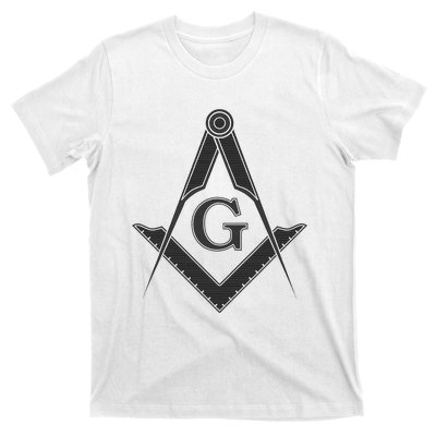 Black Freemason Square And Compass Master Mason T-Shirt