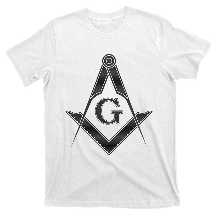 Black Freemason Square And Compass Master Mason T-Shirt