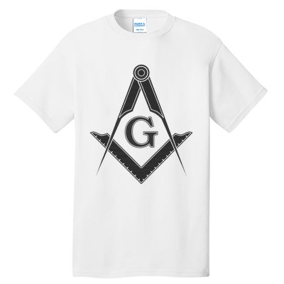 Black Freemason Square And Compass Master Mason Tall T-Shirt