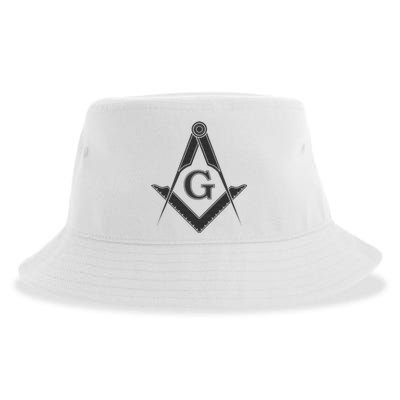 Black Freemason Square And Compass Master Mason Sustainable Bucket Hat