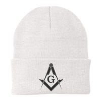 Black Freemason Square And Compass Master Mason Knit Cap Winter Beanie