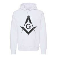 Black Freemason Square And Compass Master Mason Premium Hoodie