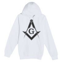 Black Freemason Square And Compass Master Mason Premium Pullover Hoodie