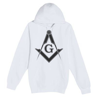 Black Freemason Square And Compass Master Mason Premium Pullover Hoodie