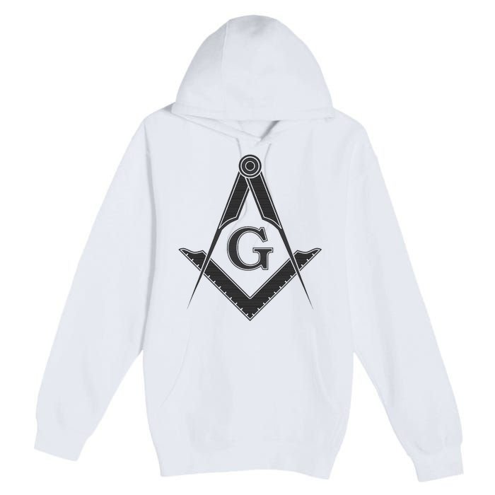 Black Freemason Square And Compass Master Mason Premium Pullover Hoodie