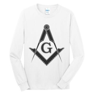 Black Freemason Square And Compass Master Mason Tall Long Sleeve T-Shirt