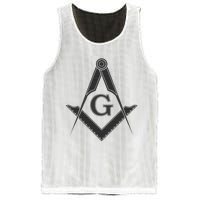 Black Freemason Square And Compass Master Mason Mesh Reversible Basketball Jersey Tank