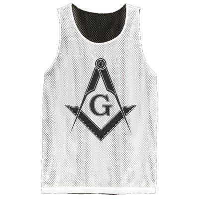 Black Freemason Square And Compass Master Mason Mesh Reversible Basketball Jersey Tank