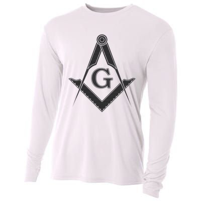 Black Freemason Square And Compass Master Mason Cooling Performance Long Sleeve Crew