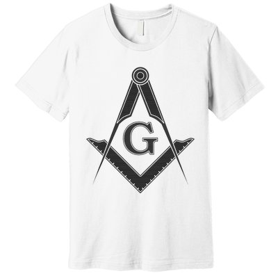 Black Freemason Square And Compass Master Mason Premium T-Shirt