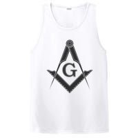 Black Freemason Square And Compass Master Mason PosiCharge Competitor Tank