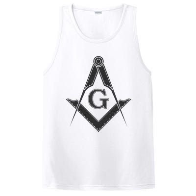 Black Freemason Square And Compass Master Mason PosiCharge Competitor Tank