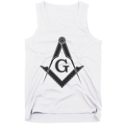 Black Freemason Square And Compass Master Mason Tank Top