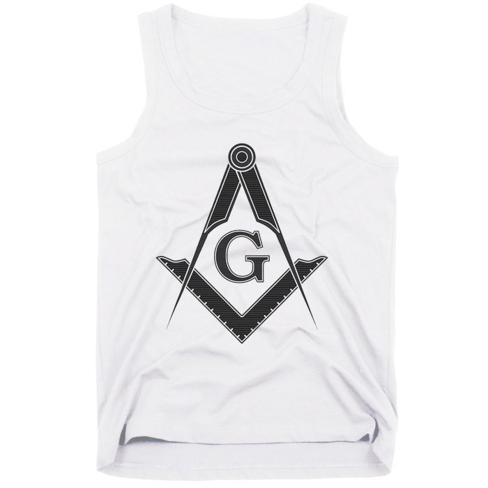 Black Freemason Square And Compass Master Mason Tank Top