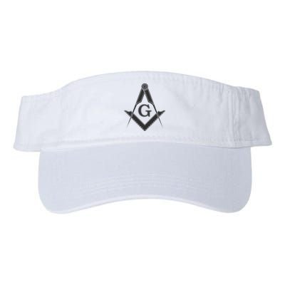 Black Freemason Square And Compass Master Mason Valucap Bio-Washed Visor