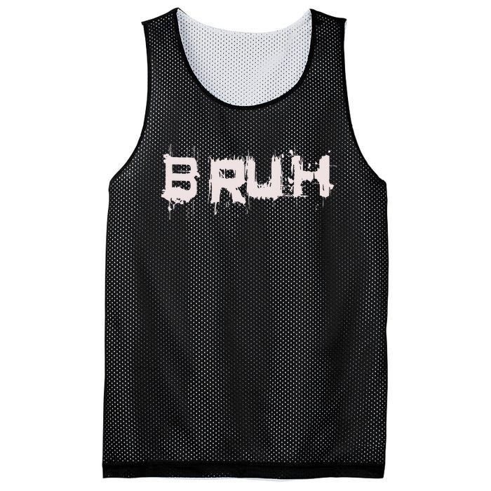 Bruh Funny Saying Meme Slang Bro Ns Mesh Reversible Basketball Jersey Tank