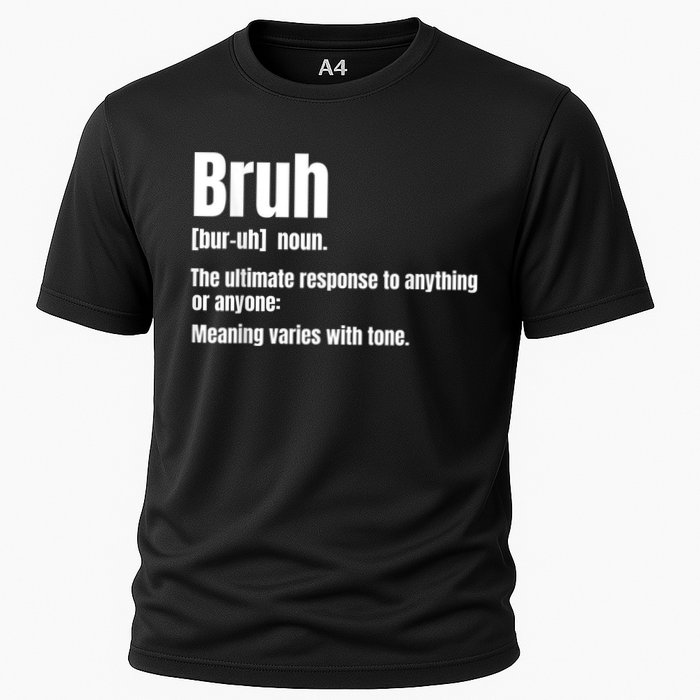 Bruh Funny Saying Sarcastic Novelty Letter Graphic Casual Cooling Performance Crew T-Shirt