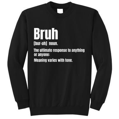 Bruh Funny Saying Sarcastic Novelty Letter Graphic Casual Sweatshirt