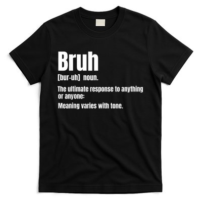 Bruh Funny Saying Sarcastic Novelty Letter Graphic Casual T-Shirt