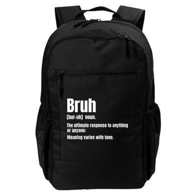 Bruh Funny Saying Sarcastic Novelty Letter Graphic Casual Backpack