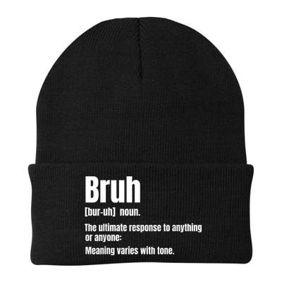 Bruh Funny Saying Sarcastic Novelty Letter Graphic Casual Beanie