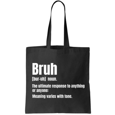 Bruh Funny Saying Sarcastic Novelty Letter Graphic Casual Bag