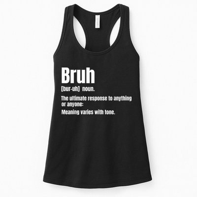 Bruh Funny Saying Sarcastic Novelty Letter Graphic Casual Womens Tank Top