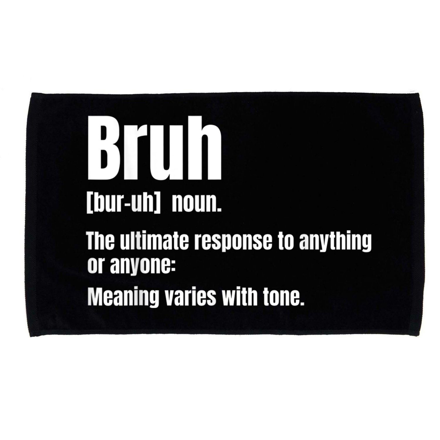 Bruh Funny Saying Sarcastic Novelty Letter Graphic Casual Microfiber Hand Towel
