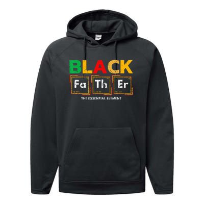 Black Father The essential Element Father's Day Black Dad Performance Fleece Hoodie