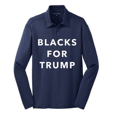 Blacks For Trump Silk Touch Performance Long Sleeve Polo