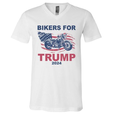 Bikers For Trump 2024 United States V-Neck T-Shirt