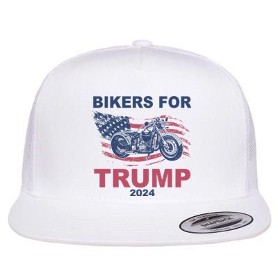 Bikers For Trump 2024 United States Flat Bill Trucker Hat