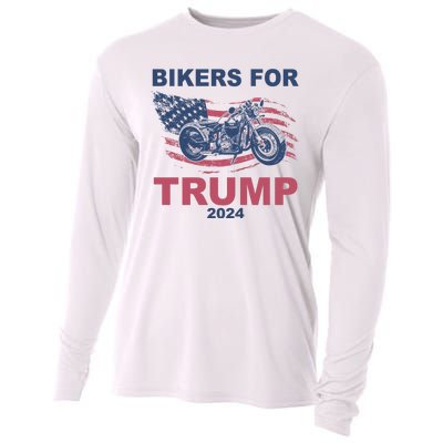 Bikers For Trump 2024 United States Cooling Performance Long Sleeve Crew