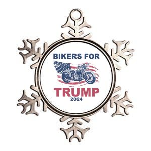 Bikers For Trump 2024 United States Metallic Star Ornament