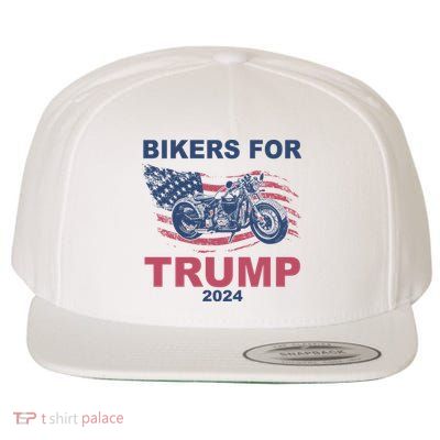 Bikers For Trump 2024 United States Wool Snapback Cap