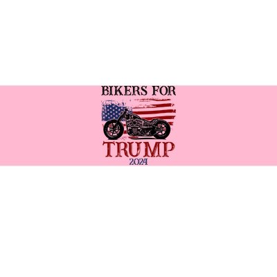 Bikers For Trump 2024 American Flag Vintage Bumper Sticker