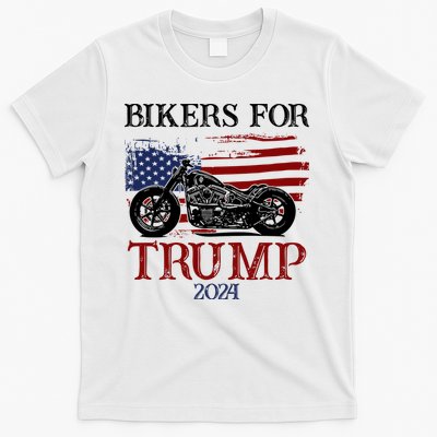 Bikers For Trump 2024 American Flag Vintage T-Shirt