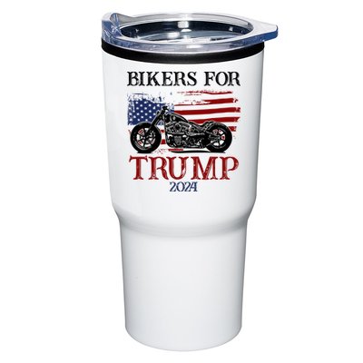 Bikers For Trump 2024 American Flag Vintage Tumbler
