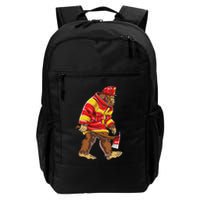 Bigfoot Firefighter Thin Red Line Sasquatch Lovers Daily Commute Backpack
