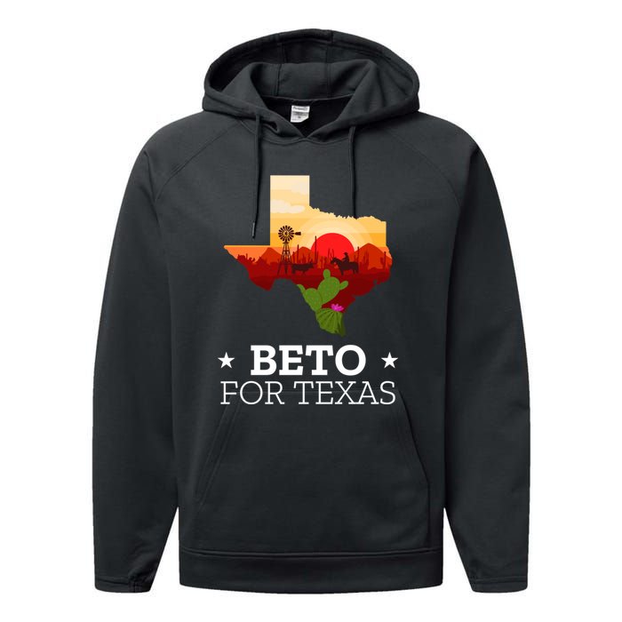 Beto For Texas Beto For Governor Performance Fleece Hoodie