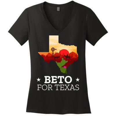 Beto For Texas Beto For Governor Women's V-Neck T-Shirt