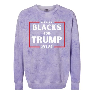 Blacks For Trump 2024 Donald Trump 2024 Colorblast Crewneck Sweatshirt