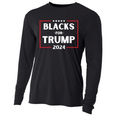 Blacks For Trump 2024 Donald Trump 2024 Cooling Performance Long Sleeve Crew