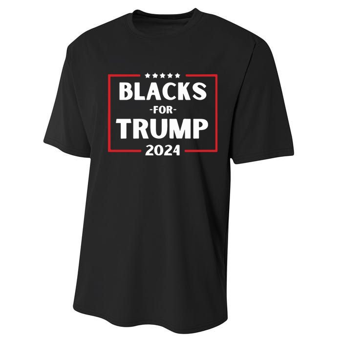 Blacks For Trump 2024 Donald Trump 2024 Performance Sprint T-Shirt