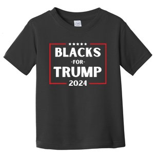 Blacks For Trump 2024 Donald Trump 2024 Toddler T-Shirt