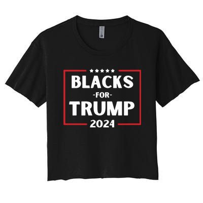 Blacks For Trump 2024 Donald Trump 2024 Women's Crop Top Tee